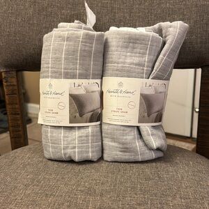 Hearth and hand with magnolia thin stripe shams standard new.